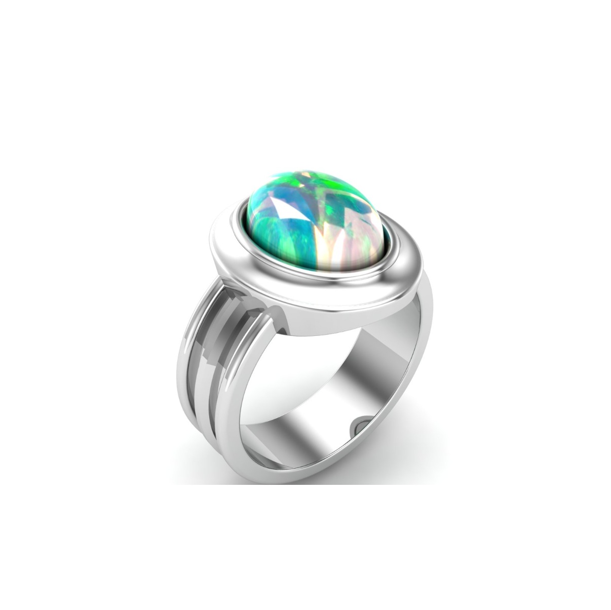 Bague turquoise argent Sophia chevalière